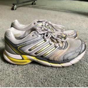 Vintage Adidas Adistar Salvation Yellow grey silver Running Shoes size 7.5 7 1/2